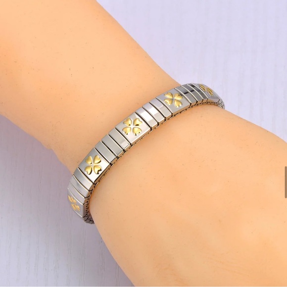 Stainless steel/gold plate bracelet - Picture 11 of 11